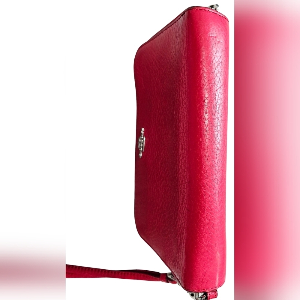 Coach Red Leather Wallet/Wristlet Dual Zipper With Coin Slot, Awesome Condition! - Picture 10 of 12